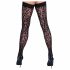 Cottelli Legwear - leopardimustriga reite sukk (must) 