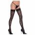 Cottelli Legwear - leopardimustriga reite sukk (must) 