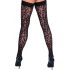 Cottelli Legwear - leopardimustriga reite sukk (must)  - 3