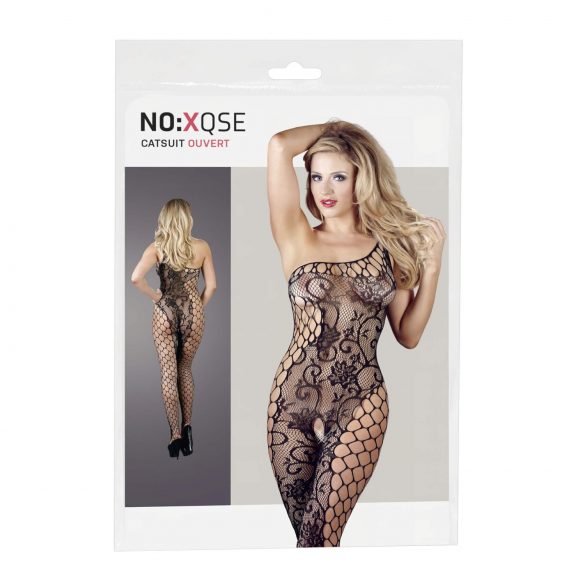 NO:XQSE - Asümmeetriline lillemustriga jumpsuit - must (S-L)