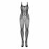 Obsessive G335 - läbipaistev, avatud võrgust catsuit (must) - S-L 