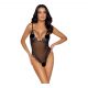 Cottelli - tikitud, avatud pitsist body (must-lilla)  - M