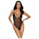 Cottelli - tikitud, avatud pitsist body (must-lilla)  - M