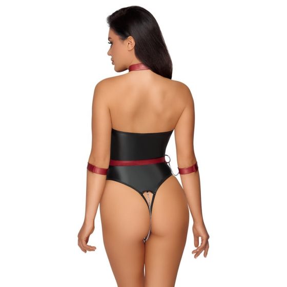 Cottelli Bondage - matt body karrögzítőkkel (must ja punane)