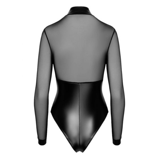 Noir - särav-läbipaistev body (must)