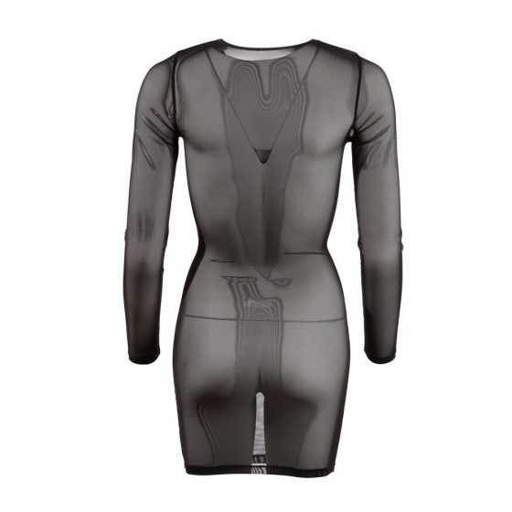 Cottelli - pikk varrukatega läbipaistev kleit (must)