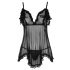 Cottelli - Kerge, volangidega babydoll (must) - M