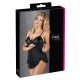 Cottelli - Õrnalt voogav, satsidega babydoll (must)  - XXL