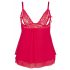 Cottelli Plus Size - pitsiline, kerge babydoll (punane) 