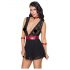 Cottelli Bondage - kaelusega pitsist babydoll (must) - XL