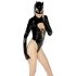 Black Velvet - pikade varrukatega Batwoman body (must)
 