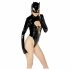 Black Velvet - pikade varrukatega Batwoman body (must)
 