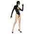 Black Velvet - pikade varrukatega Batwoman body (must)
  - M