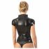 LATEX - lukuga lühikeste varrukatega naiste ülaosa (must)  - XL