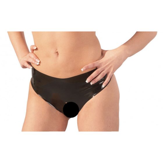LATEX – täielikult avatud naiste aluspüksid – must (S-L)