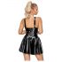 LATEX - minikleit kaunistatud volangseelikuga (must) - XL