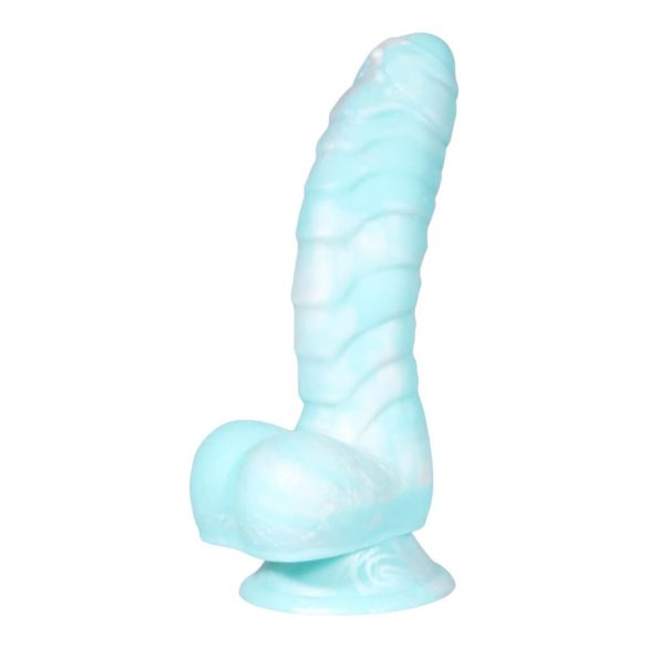 OgazR Meremadu - iminappade ja soonega dildo - 17 cm (sinine-valge) 