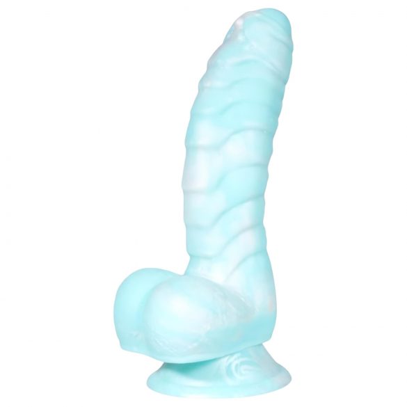 OgazR Meremadu - iminappade ja soonega dildo - 17 cm (sinine-valge) 