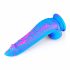 Inkipus - munanditega silikoonist dildo - 18cm (sinine-roosa) 