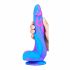 Inkipus - munanditega silikoonist dildo - 18cm (sinine-roosa) 