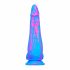 Inkipus - munanditega silikoonist dildo - 18cm (sinine-roosa) 