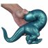 Toppedmonster – dinosauruse silikoonist dildo – 26 cm (türkiis) 