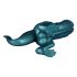 Toppedmonster – dinosauruse silikoonist dildo – 26 cm (türkiis) 