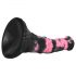 Väike Hobune - silikoonist hobu rakmete dildo - 18 cm (must-roosa)