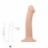 Strap-on-me M - kahekordne naturaalne dildo - keskmine (naturaalne) 