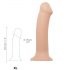 / Strap-on-me XL - topeltkihiline elutruu dildo - eriti suur (naturaalne)