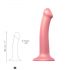 Strap-on-me Metallic Shine M - nahasõbralik dildo (metallik roosa)