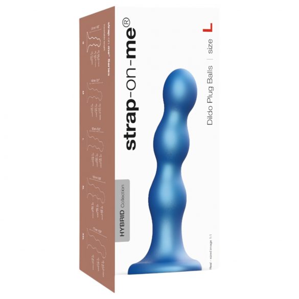 Strap-on-me pallidega dildo L sinine