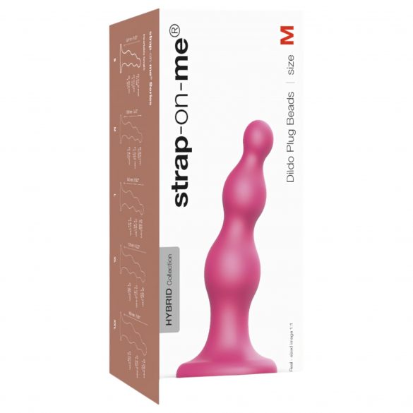 Strap-on-me Beads M - helmeke, alusega dildo (roosa)