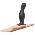 Strap-on-me Curvy L - laineline, jalaga dildo (must)