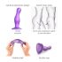 Strap-on-me Curvy S - laineline, alusega dildo (lilla)