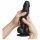 Strap-on-me M - kahekihiline alusel looduslik dildo (must)