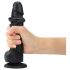 Strap-on-me M - kahekihiline alusel looduslik dildo (must)