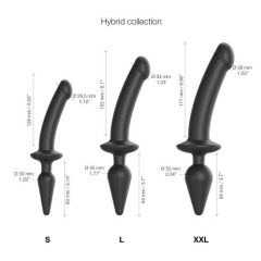   Strap-on-me Swith Poolreaalne XXL - 2in1 silikoon dildo (must)