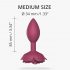 Love to Love Open Roses M - silikoonist anaal dildo (burgundi) 