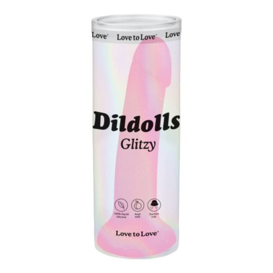 Dildolls Glitzy - iminapinnaga silikoonist dildo (roosa)
