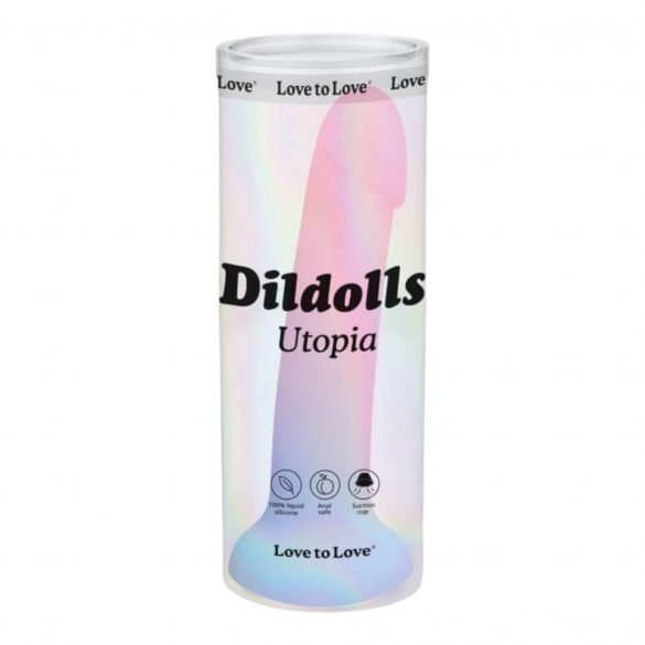 Dildolls Utopia - iminapaga silikoonist dildo (värviline) 