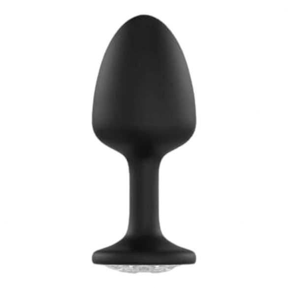 Dorcel Geisha Plug Diamond M - valge kiviga anaal dildo (must) 