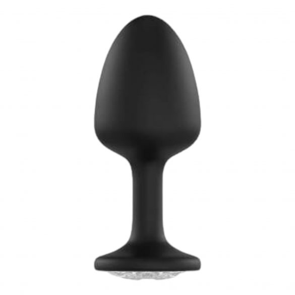 Dorcel Geisha Plug Diamond M - valge kiviga anaal dildo (must) 