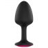 Dorcel Geisha Plug Ruby M - roosa kiviga anaalplug (must)