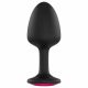 Dorcel Geisha Plug Ruby M - roosa kiviga anaalplugg (must) 