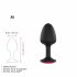 Dorcel Geisha Plug Ruby M - roosa kiviga anaalplugg (must) 