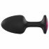 Dorcel Geisha Plug Ruby M - roosa kiviga anaalplugg (must) 