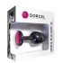 Dorcel Geisha Plug Ruby M - roosa kiviga anaalplugg (must) 