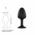 Dorcel Geisha Plug Diamond L - valge kiviga anaal dildo (must) 