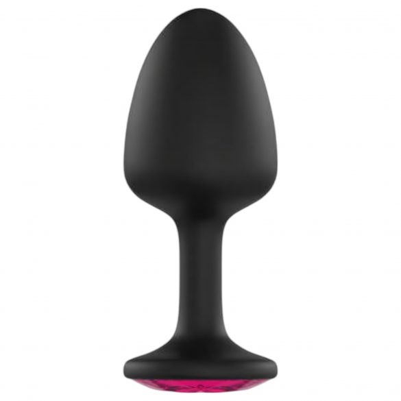 Dorcel Geisha Plug Ruby L - roosakiviga anaaldildo (must) 